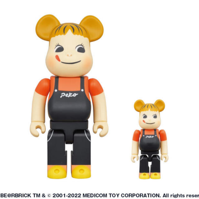 MEDICOM TOY(メディコムトイ)のBE＠RBRICK ペコちゃん コーヒーミルキー 100％ ＆ 400％ ハンドメイドのおもちゃ(フィギュア)の商品写真