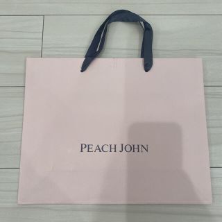 ピーチジョン(PEACH JOHN)のピーチジョン　peachJohn 紙袋 ショップ袋　ショッパー　ピンク　ボーダー(ショップ袋)