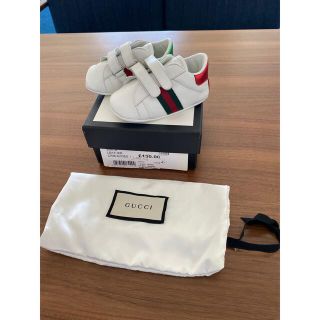 Gucci - GUCCI ベビーファーストレザーシューズ サイズ19(約12cm)美品