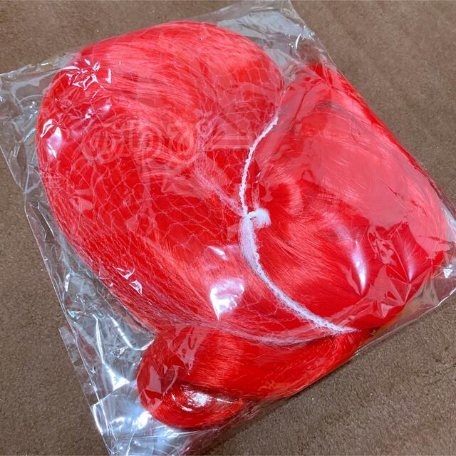 アリエル風　ウィッグ　コスプレ用　レッド　赤　フリーサイズ レディースのウィッグ/エクステ(ロングカール)の商品写真