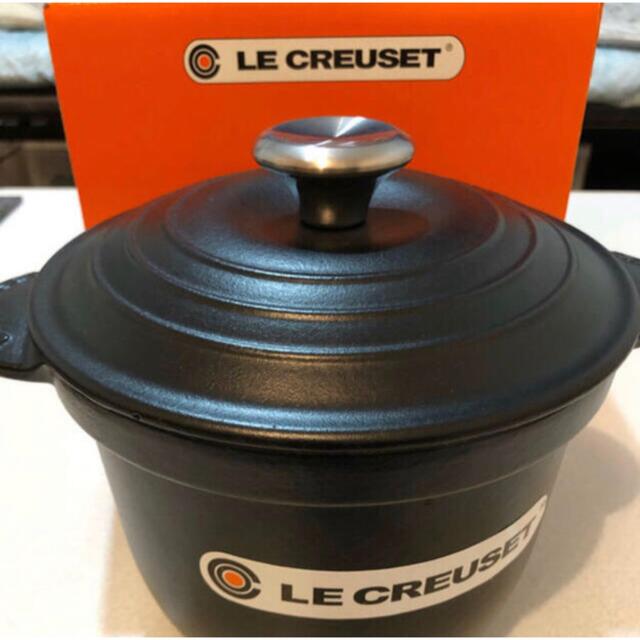 LE CREUSET(ルクルーゼ)のル・クルーゼ ココットエブリィ18  マットブラック インナーリッド付き  インテリア/住まい/日用品のキッチン/食器(鍋/フライパン)の商品写真