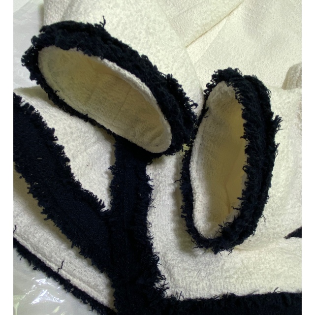 TOMORROWLAND(トゥモローランド)の【トゥモローランド♡素敵なホワイト×ブラック ノーカラージャケット】入園入学 レディースのジャケット/アウター(ノーカラージャケット)の商品写真