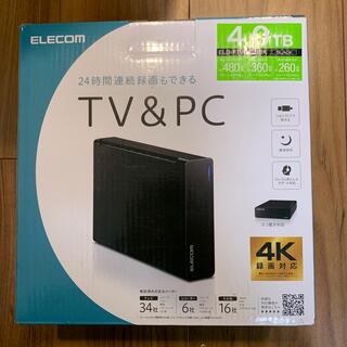 エレコム(ELECOM)のELECOM 外付けハードディスク ELD-FTV040UBK(PC周辺機器)