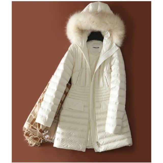 ホワイトダックダウンコート レディースのジャケット/アウター(ダウンコート)の商品写真