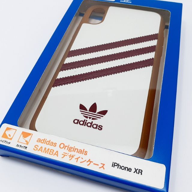adidas(アディダス)の♦ 新品 iPhone XR アディダス スマホケース ホワイト レッド スマホ/家電/カメラのスマホアクセサリー(iPhoneケース)の商品写真