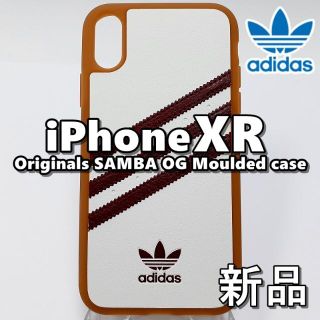 アディダス(adidas)の♦ 新品 iPhone XR アディダス スマホケース ホワイト レッド(iPhoneケース)