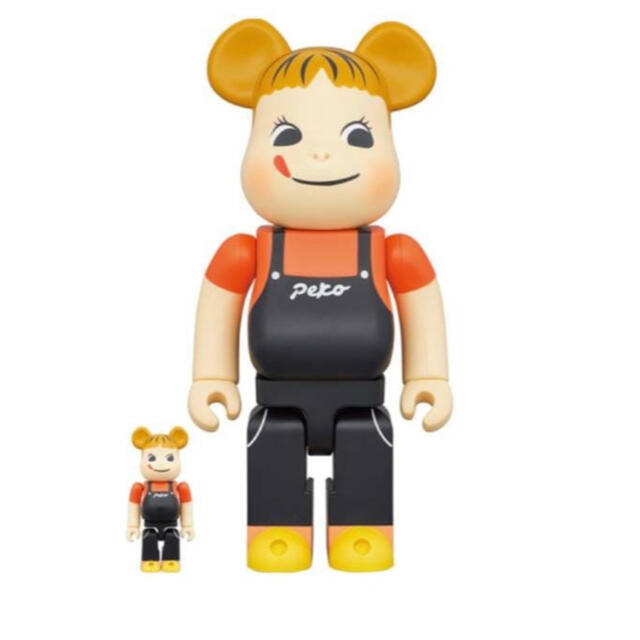 【までお】 BE@RBRICK - BE@RBRICK ペコちゃん コーヒーミルキー 100％ & 400％ の こちらは