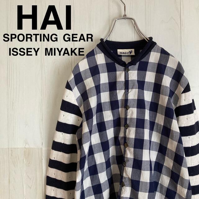 80's  HAI SPORTING GEAR イッセイミヤケ　袖切替　シャツ