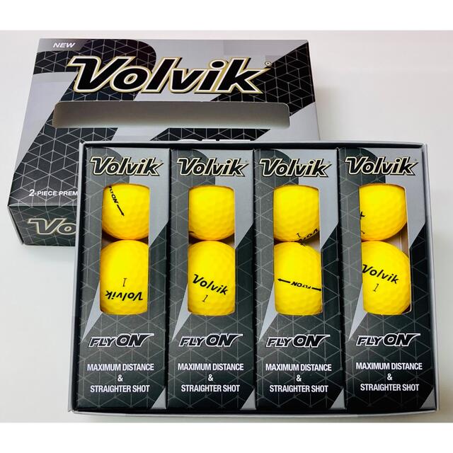 volvik FLYONフライオン　ゴルフボール　イエロー　4ダース48球