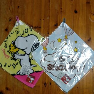 スヌーピー(SNOOPY)のスヌーピーのループ付きタオル2枚セット(その他)