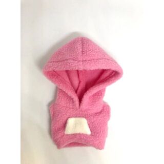 ぬい服　フードパーカー　10㎝～12㎝マスコット用　ピンク(ぬいぐるみ)