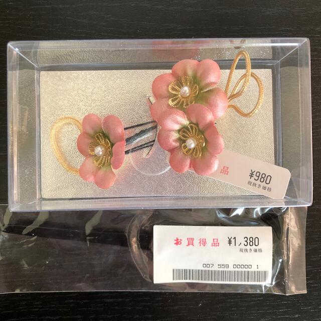 【新品】卒業式の袴姿に！和装用髪飾りセット　花飾りとかんざし　梅 ハンドメイドのアクセサリー(ヘアアクセサリー)の商品写真