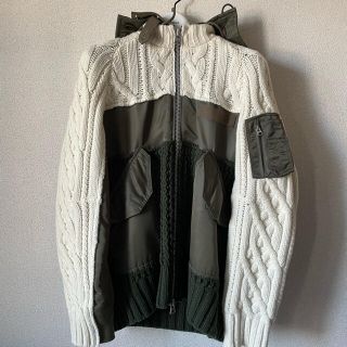 サカイ(sacai)のsacai ニットパーカー(ニット/セーター)