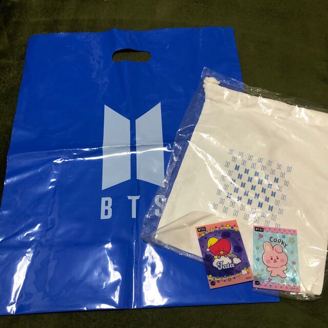 【BTS公式】ショッパー、巾着、BT21 カード エンタメ/ホビーのCD(K-POP/アジア)の商品写真