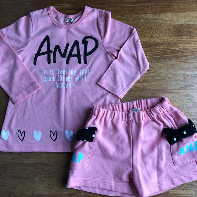 ANAP(アナップ)のANAP セットアップ100 キッズ/ベビー/マタニティのキッズ服女の子用(90cm~)(Tシャツ/カットソー)の商品写真