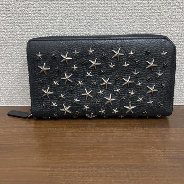 JIMMY CHOO(ジミーチュウ)のJIMMY CHOO ジミーチュウ スタースタッズ 長財布 ブラック レディースのファッション小物(財布)の商品写真