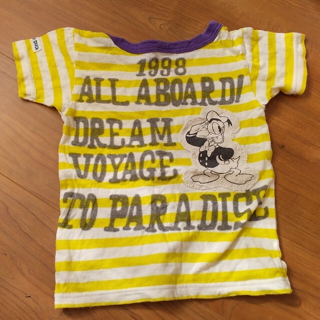 JUNK STORE(ジャンクストアー)のジャンクストアー　美品　ドナルド　ディズニー　ボーダー　Ｔシャツ　110 キッズ/ベビー/マタニティのキッズ服男の子用(90cm~)(Tシャツ/カットソー)の商品写真