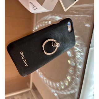 ミュウミュウ(miumiu)のmiumiuスマホケース♡Black(iPhoneケース)