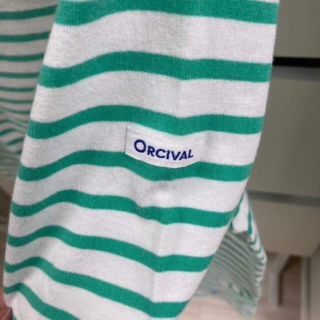 ORCIVAL(オーシバル)のオーシバル　定番ボーダーカットソー  グリーン メンズのトップス(Tシャツ/カットソー(七分/長袖))の商品写真