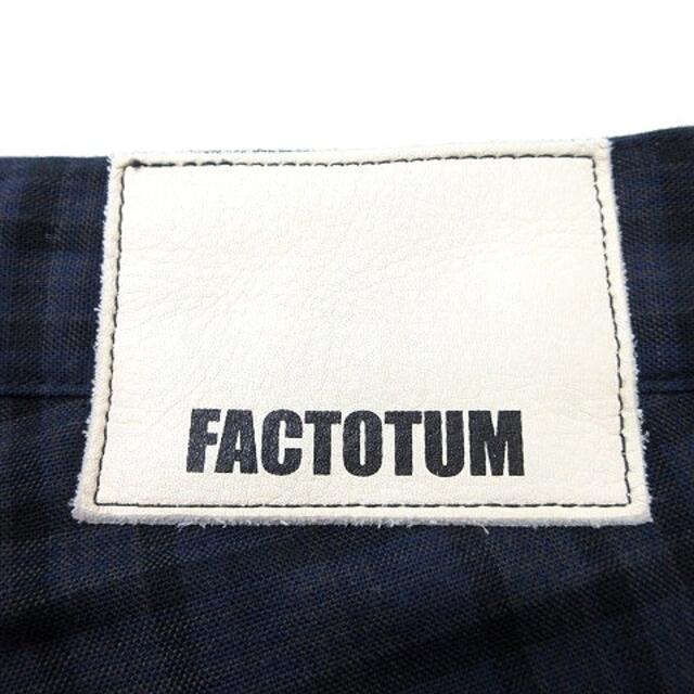 FACTOTUM(ファクトタム)のファクトタム FACTOTUM テーパードパンツ チェック 29 紺 ネイビー メンズのパンツ(スラックス)の商品写真