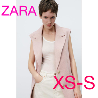 ZARA - 【オンライン完売品】ZARA ソフトベスト ピンクの通販｜ラクマ