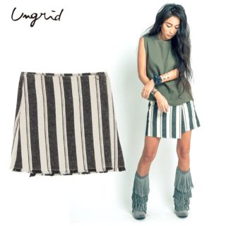 アングリッド(Ungrid)の新品 Ungrid アングリッド★16SS ストライプジャガードスカート(ひざ丈スカート)