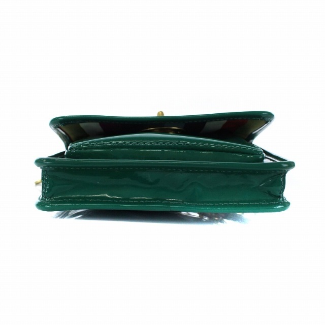 COACH(コーチ)のコーチ リーゼミニポシェット ショルダーバッグ ターンロック パテントレザー 緑 レディースのバッグ(ボディバッグ/ウエストポーチ)の商品写真