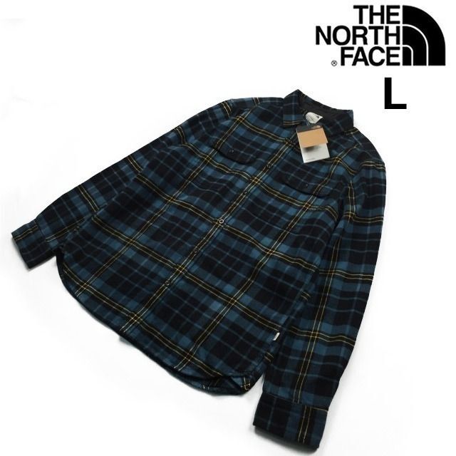 THE NORTH FACE(ザノースフェイス)のノースフェイス  ネルシャツ US限定(L)青 黒 黄 チェック柄 180914 メンズのトップス(シャツ)の商品写真