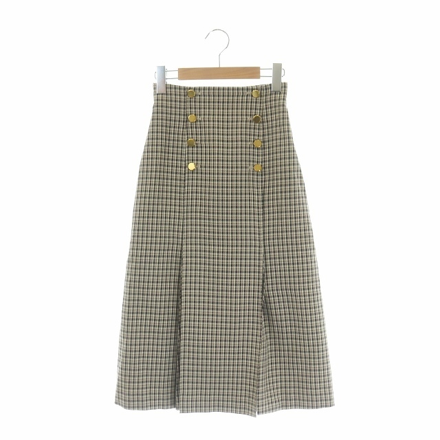 ANAYI(アナイ)のアナイ 21AW ガンクラブチェックタック スカート ロング レディースのスカート(ロングスカート)の商品写真