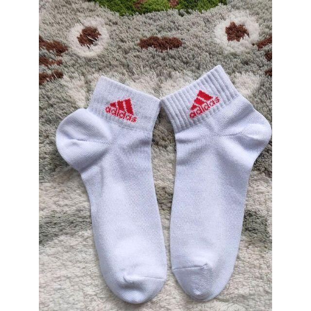 adidas(アディダス)のadidas 靴下 白 23〜25cm ソックス 3足セット レディースのレッグウェア(ソックス)の商品写真