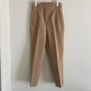 ザラ(ZARA)の美品　ZARA ハイウエストパンツ ベージュ　S 裾上げ有　ザラ(クロップドパンツ)