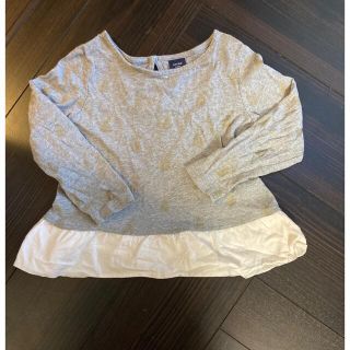 ギャップキッズ(GAP Kids)のGAP Kids グレー　ロンTトップス　4years 100cm 洋梨柄(Tシャツ/カットソー)