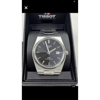 ティソ(TISSOT)の美品　TISSOT PRX パワーリザーブ80 ブラック文字盤自動巻(腕時計(アナログ))