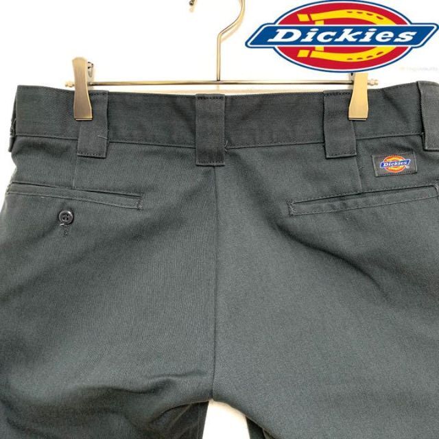 Dickies(ディッキーズ)の○ディッキーズ○アメリカ古着w30スリムストレート刺繍ワークパンツグレーメンズ メンズのパンツ(ワークパンツ/カーゴパンツ)の商品写真