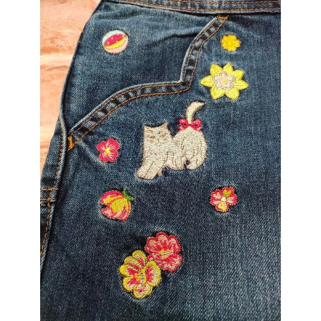 franche lippee(フランシュリッペ)のfranche lippee/フランシェリッペ/フラワー刺繍/デニム/ジーンズ レディースのパンツ(デニム/ジーンズ)の商品写真