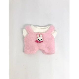 ぬい服　Tシャツ＋オーバーオール　10㎝～12㎝マスコット用　ピンク(ぬいぐるみ)