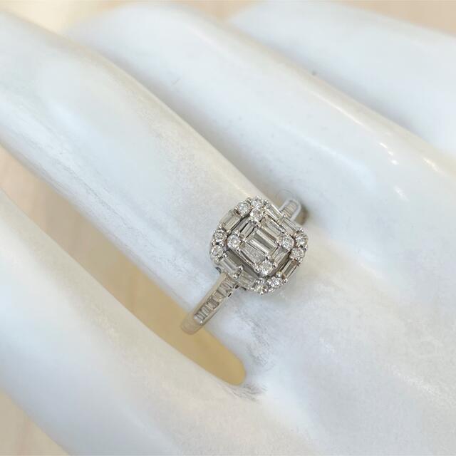 ✨合計0.3ct✨ダイヤモンド❣️ダイヤ K18WG リング 指輪