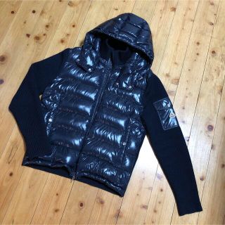 モンクレール(MONCLER)のモンクレール　ニットダウン ハイブリッドカーディガン(ダウンジャケット)