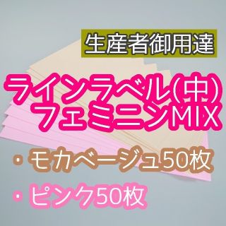 ラインラベル 中 100枚 桃茶 園芸ラベル カラーラベル 多肉植物 エケベリア(その他)