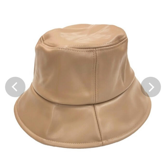 フェイクレザーバケットハット　レディース  バケット　カジュアル帽子 レディースの帽子(ハット)の商品写真