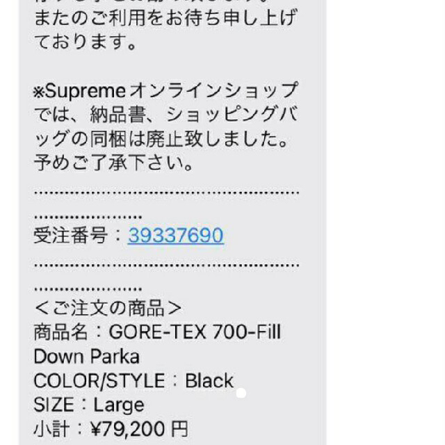 Supreme(シュプリーム)のsupreme gore-tex 700-fill down parka 21 メンズのジャケット/アウター(ダウンジャケット)の商品写真