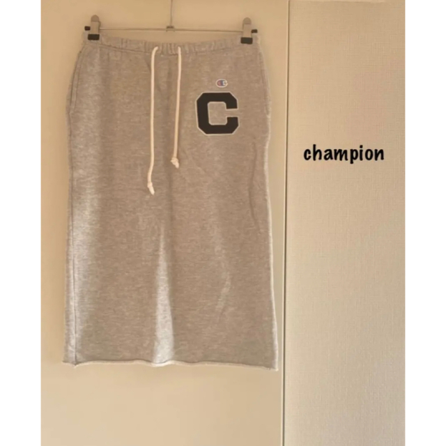 Champion(チャンピオン)のchampionチャンピオン＊スウェットスカート②＊ right-grey レディースのスカート(ひざ丈スカート)の商品写真