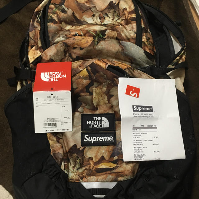 supreme the north face 16FW 枯れ葉　リュック