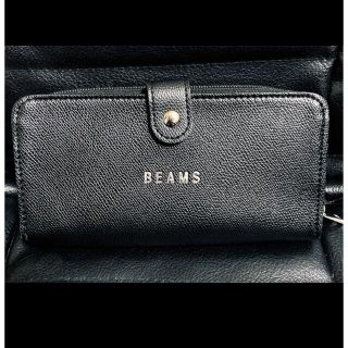 BEAMS 長財布 合成皮革ブラック(長財布)