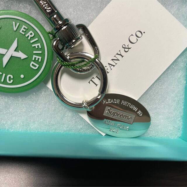 鑑定済】supreme tiffany oval tag keyring 鑑定済】supreme tiffany oval tag keyring