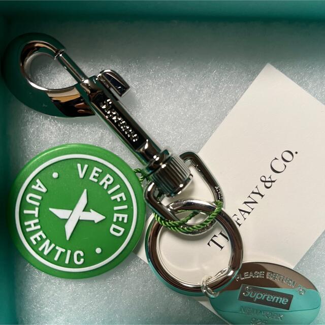 鑑定済】supreme tiffany oval tag keyring 鑑定済】supreme tiffany oval tag keyring