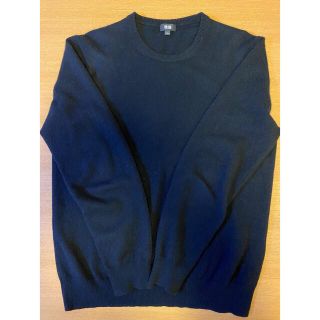 ユニクロ(UNIQLO)の【ユニクロ】カシミヤクルーネックセーター•黒•Lサイズ(ニット/セーター)