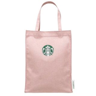 スターバックスコーヒー(Starbucks Coffee)のリサイクルポリエステル　ショッパーバッグ　ピンクS(トートバッグ)