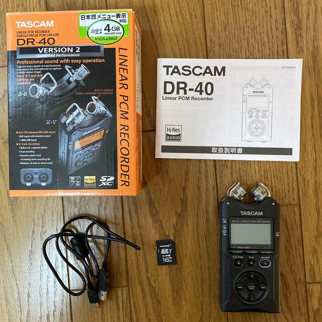 【SDカード16GB付き】DR-40 Tascam リニアPCMレコーダー