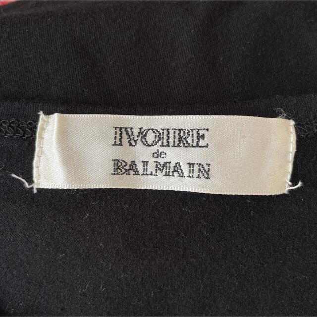 BALMAIN(バルマン)の【IVOIRE de BALMAIN】レア♪♪スタッズロゴTシャツ♪ レディースのトップス(Tシャツ(半袖/袖なし))の商品写真